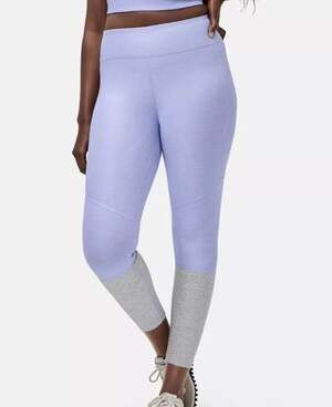 OUTDOOR VOICES Womens Dipped 7/8 Leggings XS Purple Grey Colorblock Athletic NWT